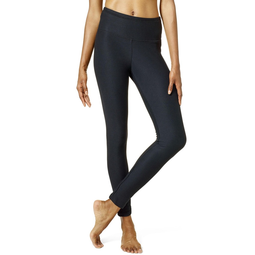 NWT Hue Women's Black Fur Lined Denim Legging